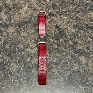 Roots - Tartan Water Resistant Watch with Red Leather Band